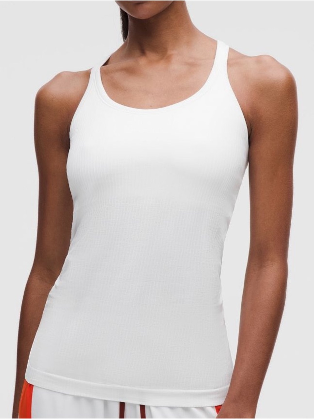 Lululemon Ebb to Street Ribbed Tank Top White | Built-In Bra | Size 12